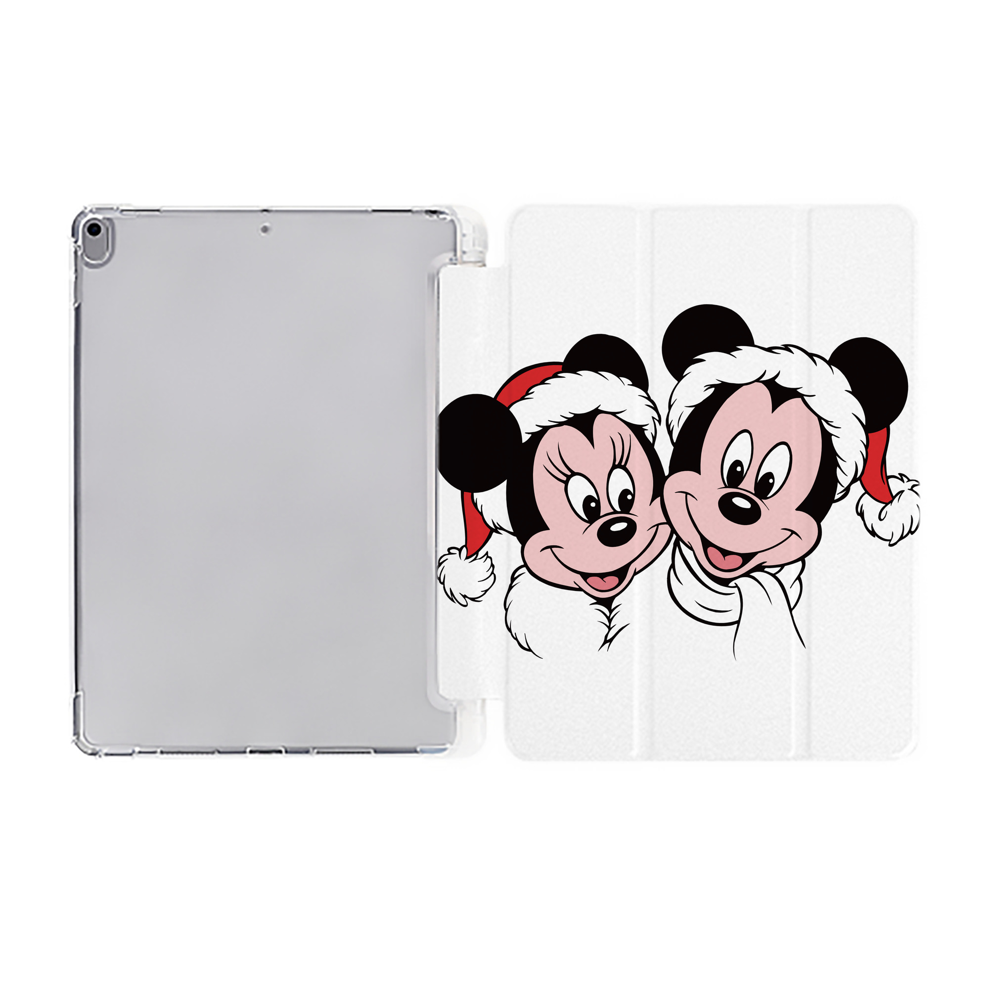（画像用） ミッキーマウス Mickey Mouse IPad ケース ペン収納付き 三つ折りスタンド PUレザー×シリコン 対応機種9.5/10.5/10.9インチ